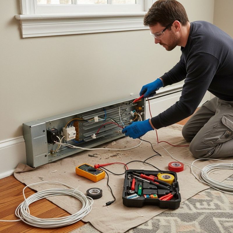 Baseboard Heater Installation detail